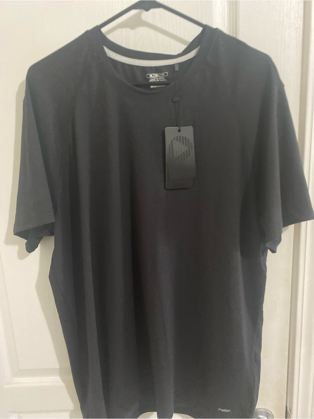 Men's Short Sleeve Black Crew Tee by Motion